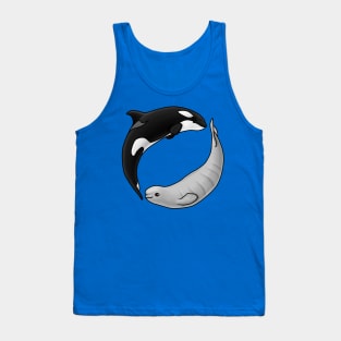 Baby Beluga and Orca Circle Tank Top